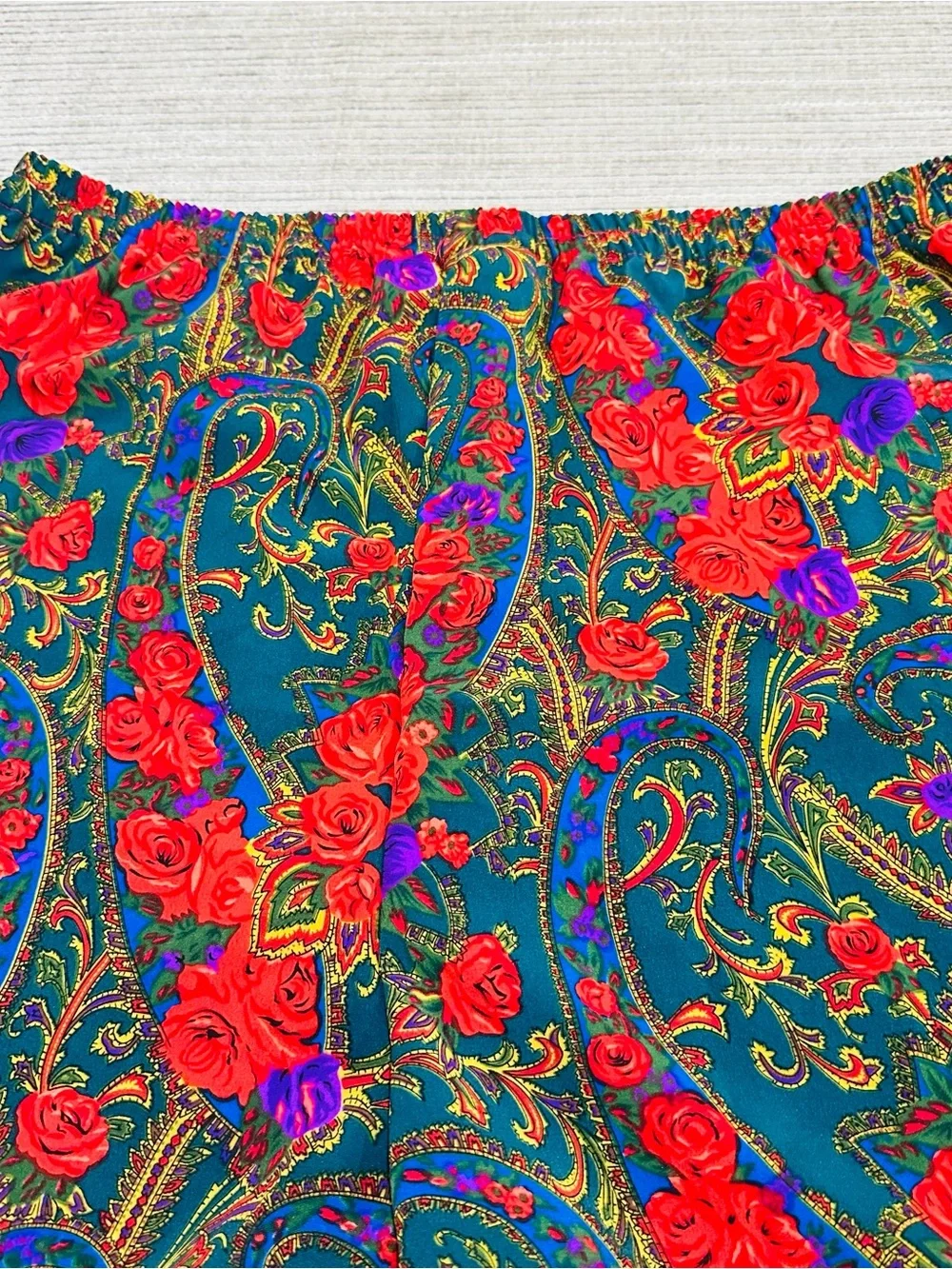 VTG 90s Victorias Secret Gold Label‎ Floral Silky Poly Lounge PJ Pants S/M